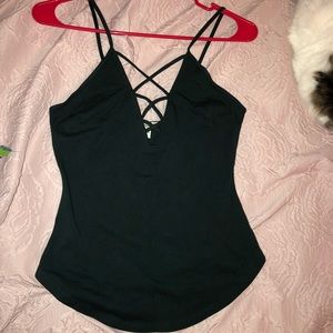 NWT Forest green tank top